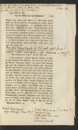 Grammatische Ansichten.