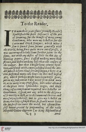 To the Reader
