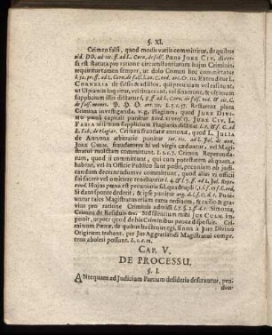 Cap. V. De Processu.