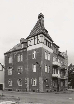 Torgau, Jahnstraße 1 : Torgau, Wohnhaus, Jahnstraße 1/Ecke Leipziger Wall. Eckansicht