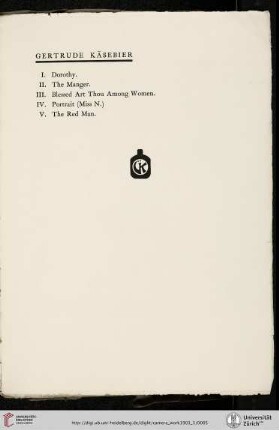 Gertrude Käsebier [list of plates]