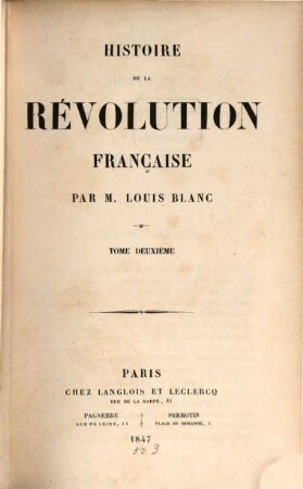 Histoire de la révolution française. 2