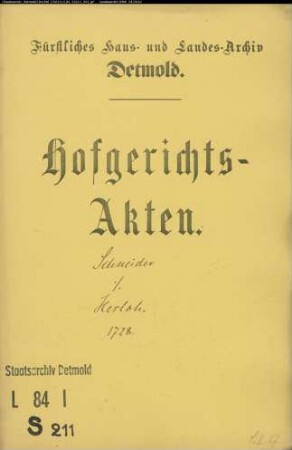 Schneider, Johann im Heßloh gegen Tönies Heßloh - Verpfändetes Land