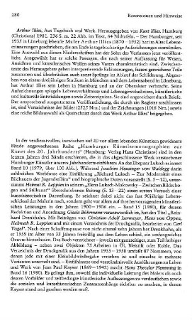 Richard Luksch, unter Mitarbeit von Joachim Heusinger von Waldegg und Helmut R. Leppien, (Hamburger Künstlermonographien zur Kunst des 20. Jahrhunderts, 10) : Hamburg, Christians, 1979
