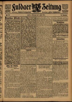 Zweite Ausgabe vom Mittwoch, den 05. Juli 1905.
