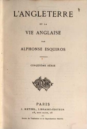 L' Angleterre et la vie Anglaise, 5