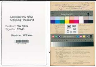 Entnazifizierung Wilhelm Kraemer , geb. 13.01.1912 (Steiger)
