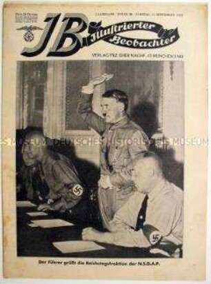 Wochenzeitschrift der NSDAP "Illustrierter Beobachter" u.a. mit einem Bildbericht über die NSDAP