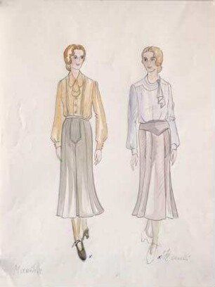 Kostümentwürfe für "Martha Krause"