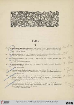 Waffen (Nr. 1-169)