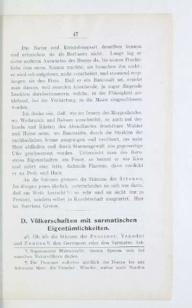 D. Völkerschaften mit sarmatischen Eigentümlichkeiten