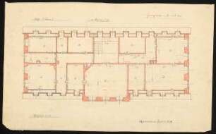 Schloss Erxleben Umbau I: Grundriss 2. OG 1:50