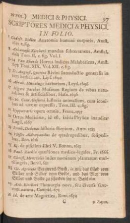 Scriptores Medici & Physici.