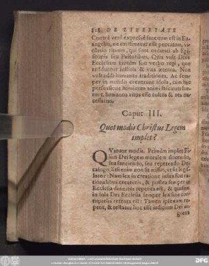 Caput III. Quot modis Christus Legem implet?