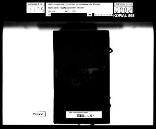 Alte Aufschrift: "Copial in Partheyen Sachen"