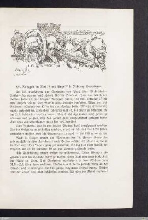 XV. Ruhezeit im Mai 18 und Angriff in Richtung Compiègne