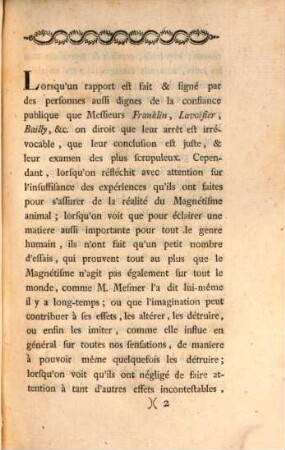 Observations sur le Rapport des commissaires chargés par le roi de l'examen du magnetisme animal