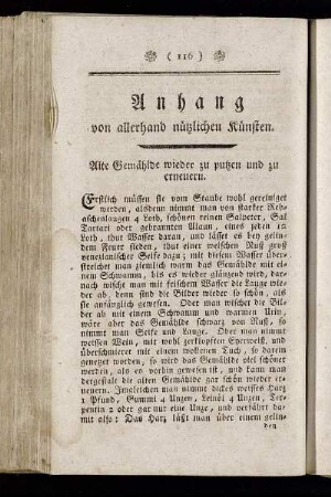 Anhang von allerhand nützlichen Künsten.
