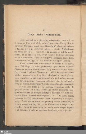 II. Dzieje Lipska i Napoleoniada