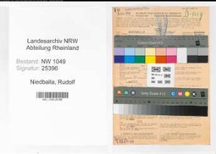 Entnazifizierung Rudolf Niedballa , geb. 07.08.1914 (Graveur)