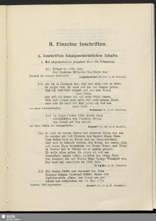 II. Einzelne Inschriften