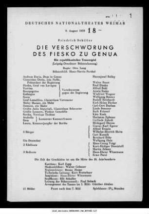 Die Verschwörung des Fiesko zu Genua