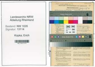 Entnazifizierung Erich Kopka , geb. 04.04.1913 (Bergbauangestellter)