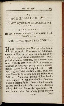 Ad Homiliam In Illud: Scimus Quoniam Diligentibus Deum Etc.