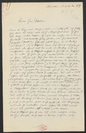 Brief an Ludwig Strecker an B. Schott's Söhne : 24.01.1929