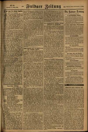 Zweite Ausgabe vom Sonntag, den 19. März 1922.