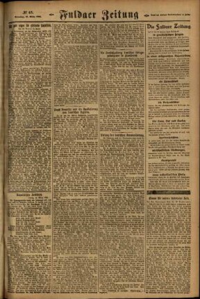 Zweite Ausgabe vom Sonntag, den 19. März 1922.