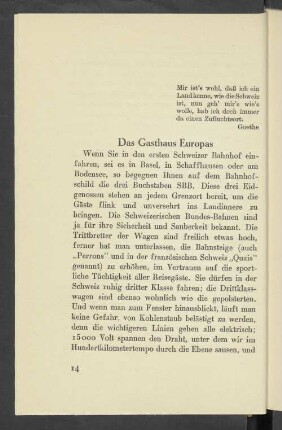 Das Gasthaus Europas
