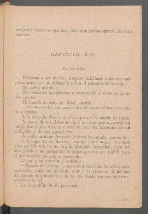 Capítulo XVII - Por un hijo