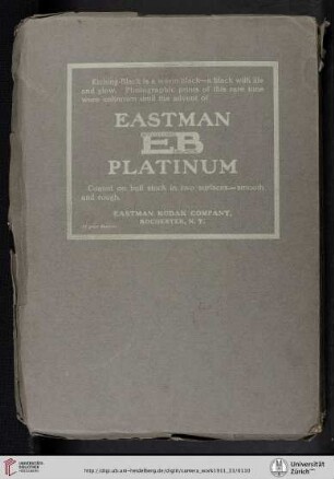 Eastman Kodak Company [Eastman Platinum Paper, back cover verso]