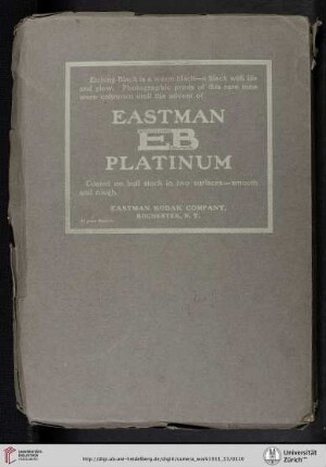 Eastman Kodak Company [Eastman Platinum Paper, back cover verso]