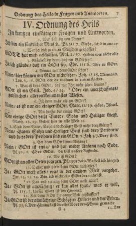 IV. Ordnung des Heils In kurtzen einfältigen Fragen und Antworten.
