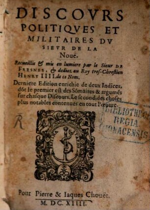 Discours politiques et militaires