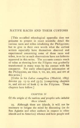 Native races and their customs