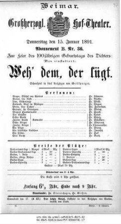 Weh' dem, der lügt