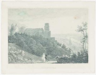 Heidelberg, Stadt, Schloss und Alte Brücke von Osten