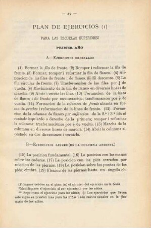 Plan de ejercicios