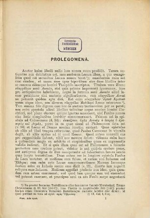 Acta apostolorum sive Lucae ad Theophilum liber alter : ed. philologica, apparatu critico, commentario perpetuo, indice verborum ill.