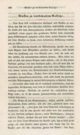 102-152 Glossen zu vorstehendem Aufsatze