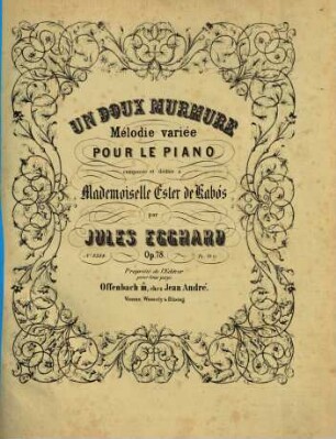 Un doux murmure : mélodie variée pour le piano ; op. 78