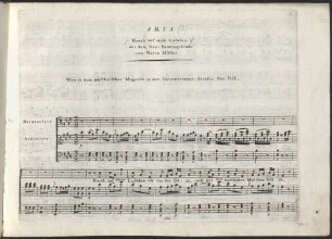 Das neue SonntagsKind von Wenzel Müller, 7. Aria "Horch auf mein Liebchen". - 3 S. - Pl.Dr. 163