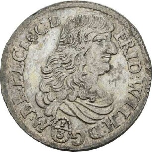 Dritteltaler des Kurfürsten Friedrich Wilhelm von Brandenburg, 1671