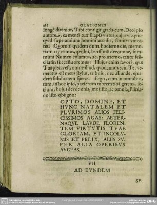 VII. Ad Eundem, Cum Supremos, Rectoratus Academici, Honores Secundum Suscepisset M DC XLI, Gratulatio