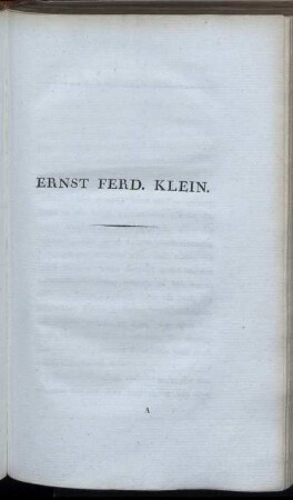Ernst Ferd. Klein [Selbstbiographie]
