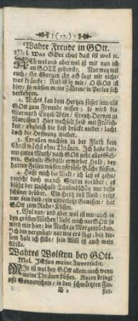Wahres Wolseyn bey GOtt