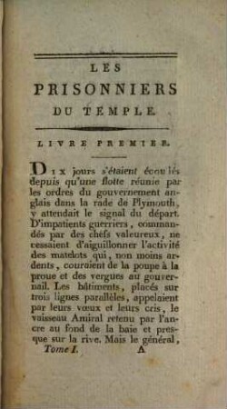 Les Prisonniers Du Temple, 1